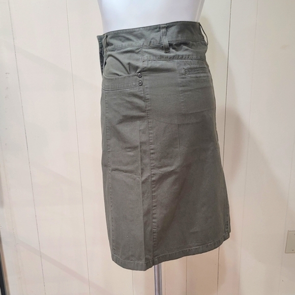 Talbots Olive Green A-line Neutral Casual Skirt Knee Length Women's Sz 10 - Picture 3 of 7